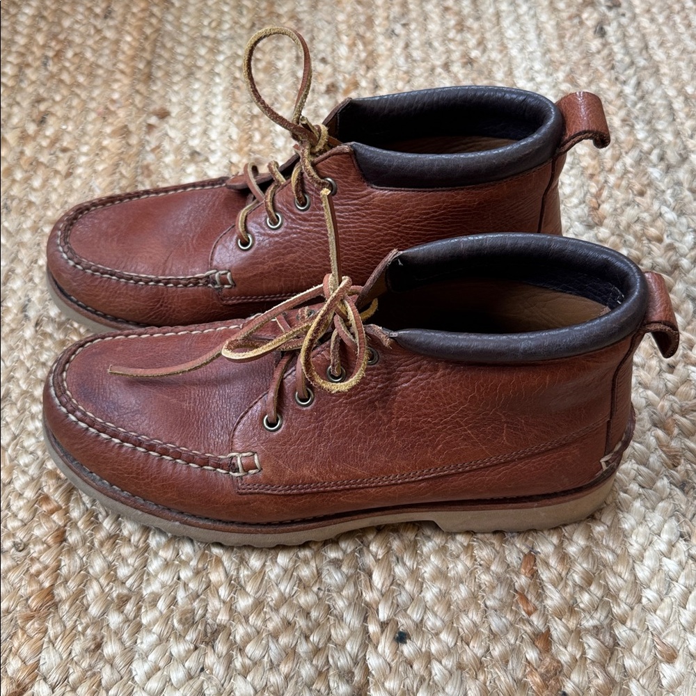 L.L.Bean 10.5D Brown Leather Signature Chukka Boots Mens - Picture 8 of 9